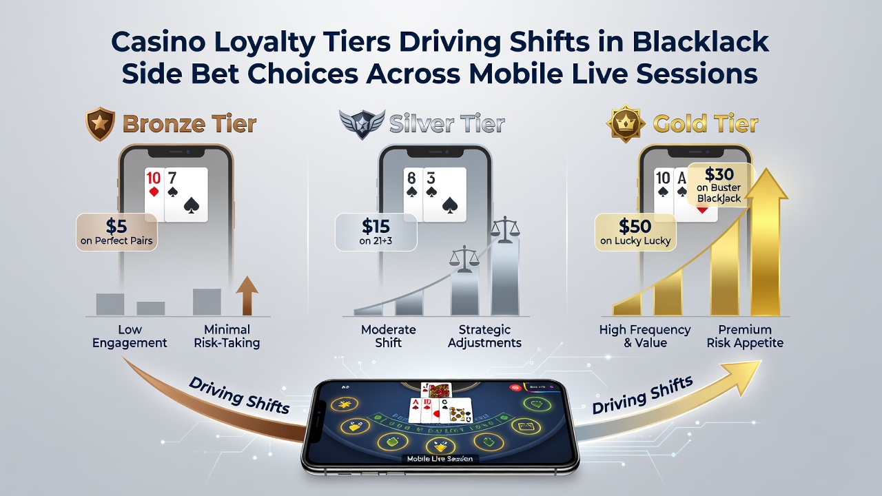 Darstellung von Spielerinteraktionen mit Blackjack-Nebenwetten auf mobilen Geräten