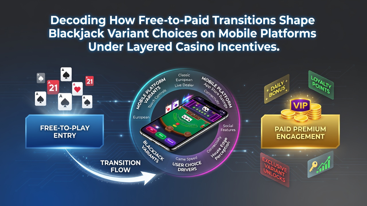 Illustration zu Free-to-Paid-Übergängen bei mobilen Blackjack-Varianten mit gestaffelten Anreizen