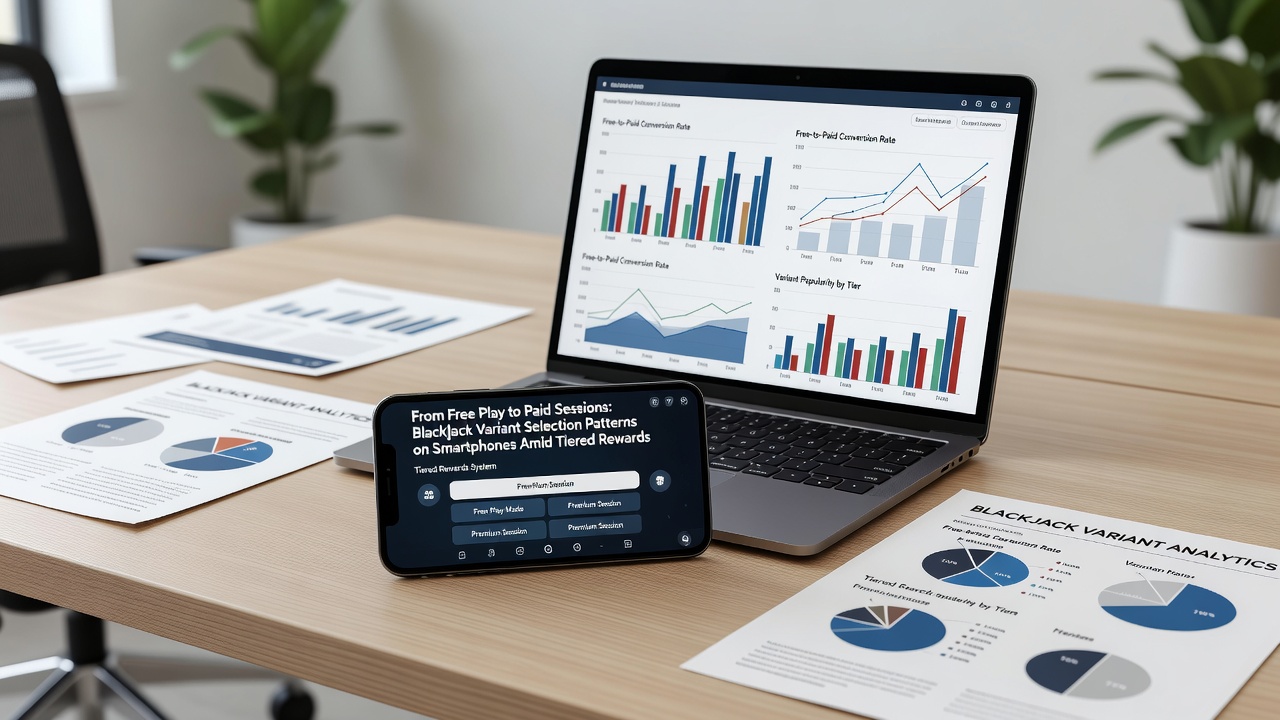 Grafik zu Blackjack-Varianten-Statistiken auf mobilen Geräten mit Belohnungsebenen