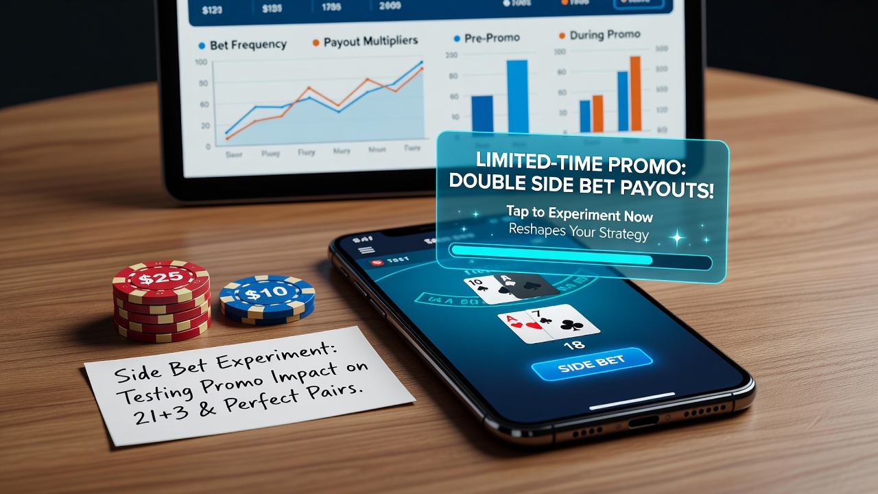 Analyse von Side-Bet-Experimenten während Promotion-Fenstern auf mobilen Geräten mit Diagrammen und Statistiken