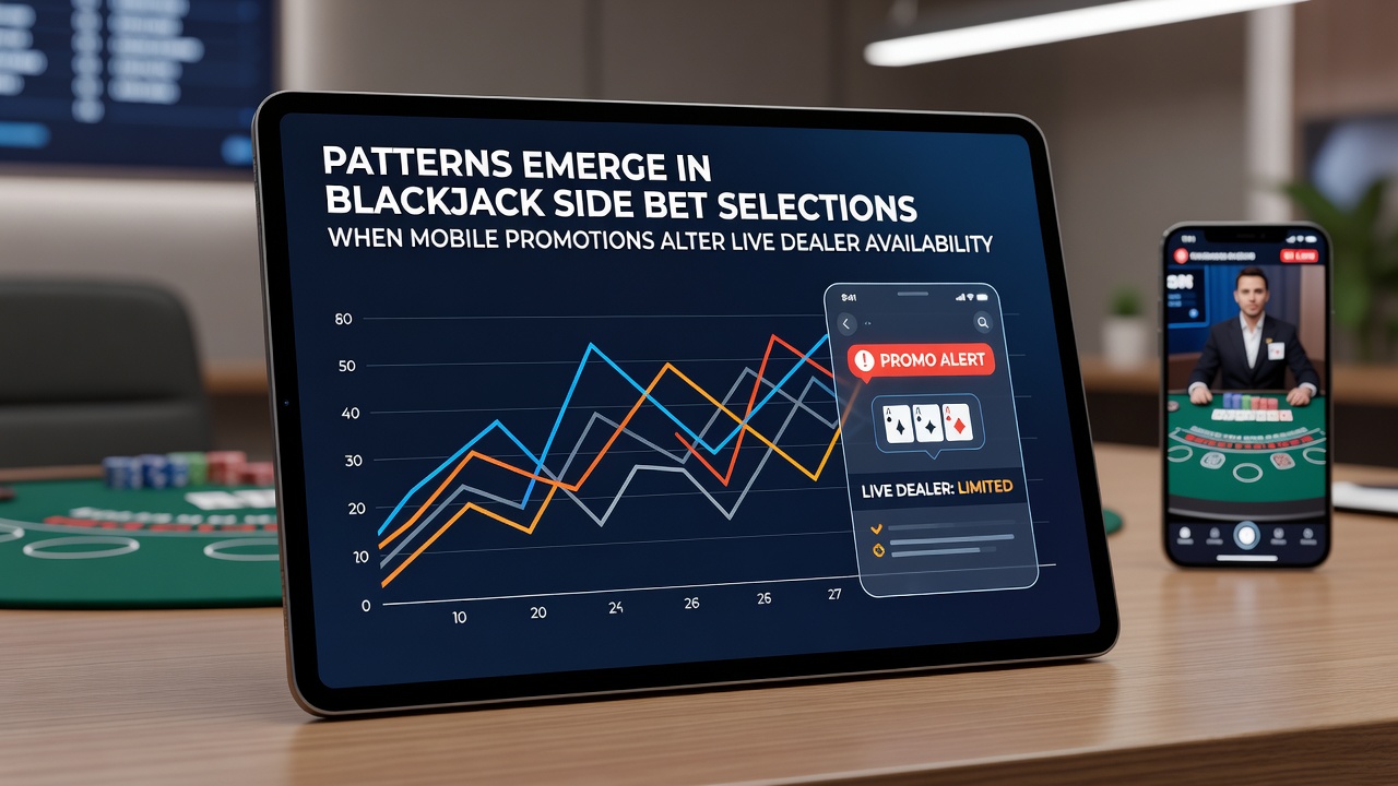 Analyse-Diagramm zu Nebenwetten-Auswahlmustern bei veränderter Live-Dealer-Verfügbarkeit auf mobilen Geräten