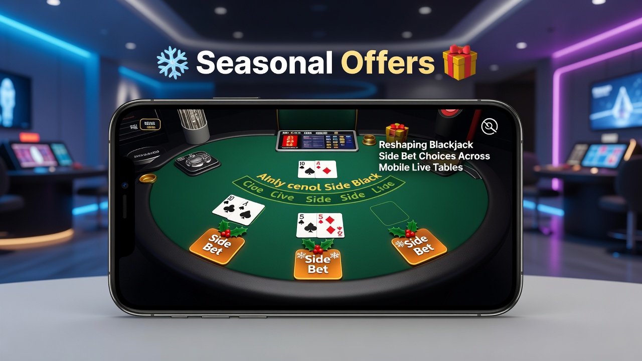 Spieler analysieren Blackjack Nebenwetten auf Smartphone