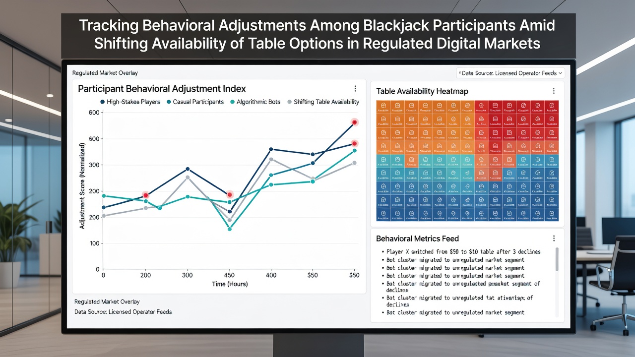 Darstellung von Spieleraktivitäten an Blackjack-Tischen in digitalen Umgebungen