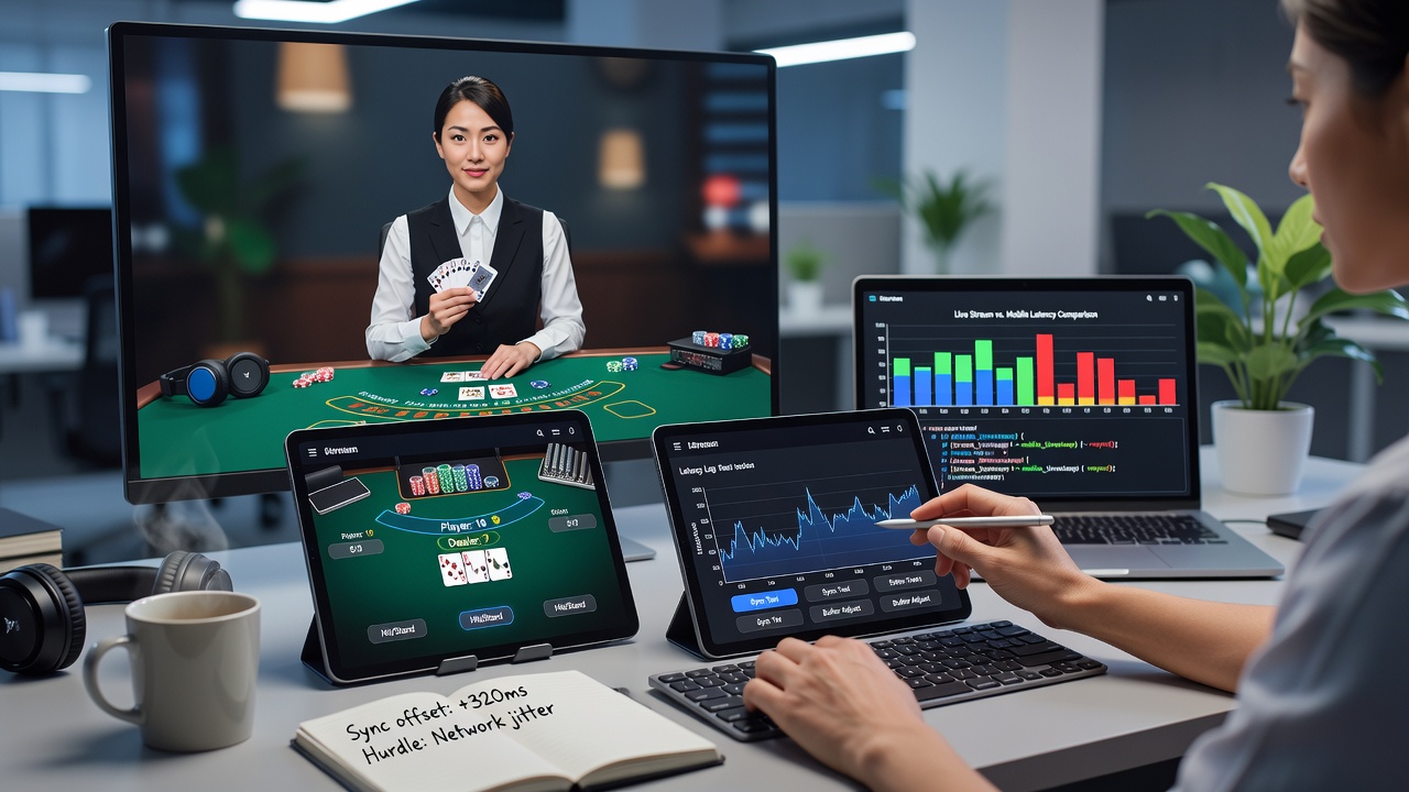 Mobile Blackjack-App mit Live-Stream und Timing-Indikatoren bei hohem Traffic